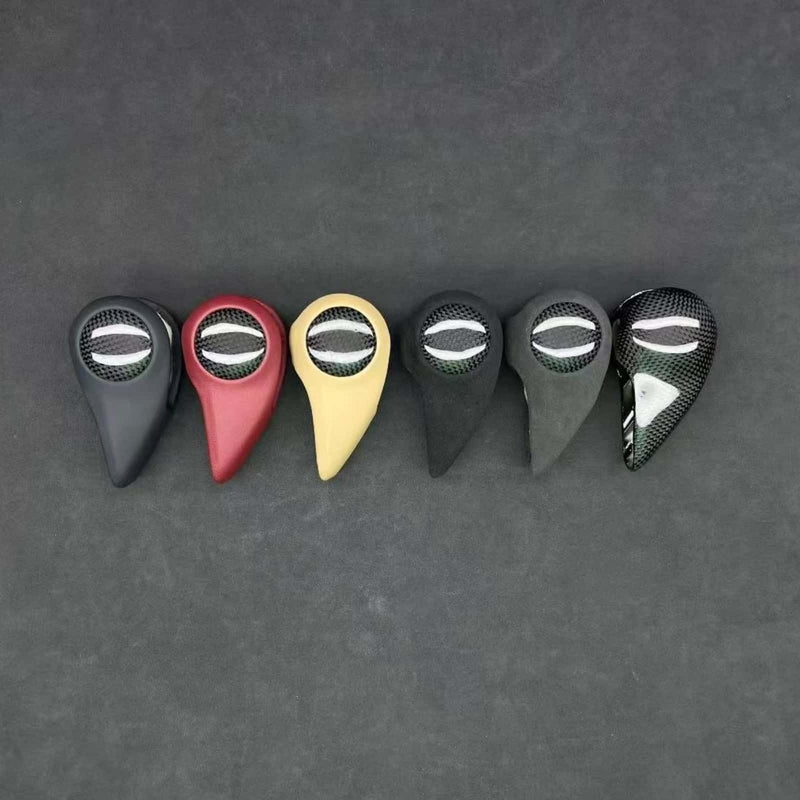 WXZOS 1PC Carbon Fiber&Leather Gear Shift Shifter Knob for Porsche 981 Boxster 2013-16