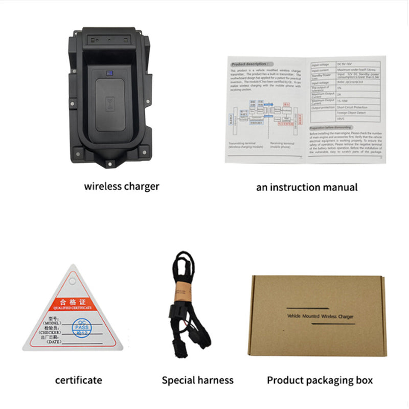 WXZOS Center Console Phone Wireless Fast Charging Pad for Toyota Tundra 2015-2021