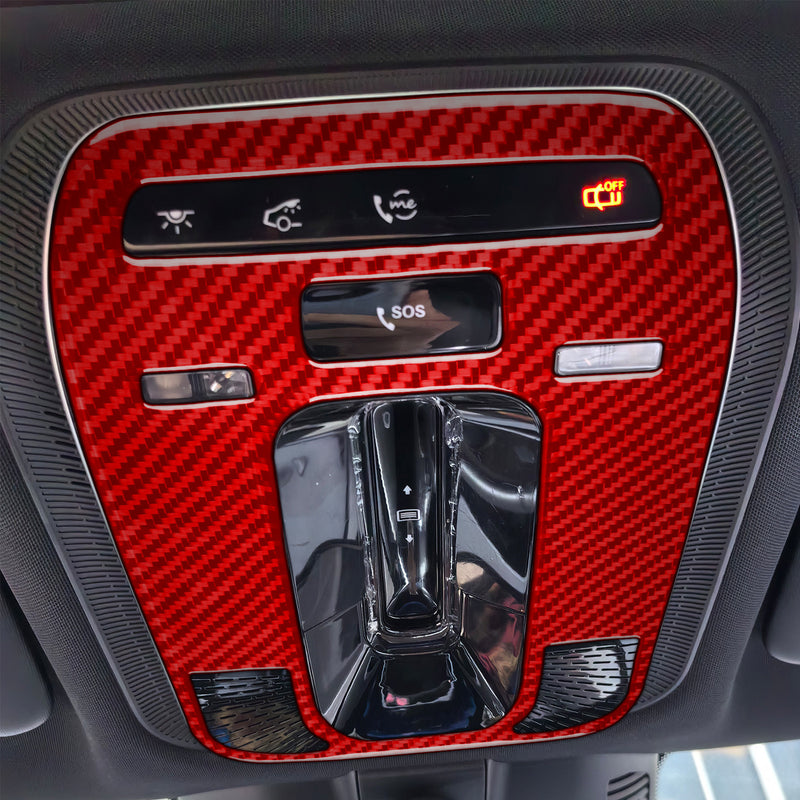 WXZOS Genuine Carbon Fiber Overhead Reading Lamp Trim for Benz W206 C-class 2022-2024