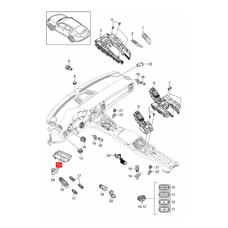 Front Left Seat Memory Switch 97061310302 for Porsche Panamera (970) 2010-2016