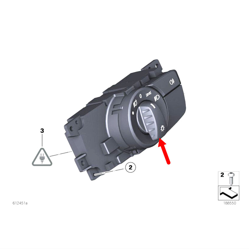 WXZOS Headlight Switch Rocker Button Frame Replacement for BMW E89 Z4 2009-2015