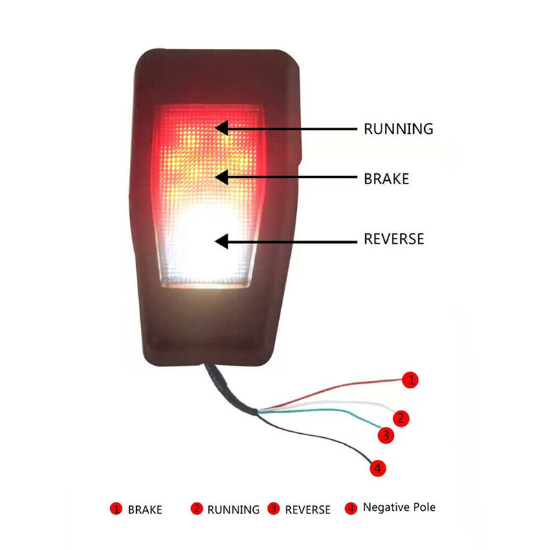 Upper Rear Door Window Hinge Cover Brake Signal Light for 07-18 Jeep Wrangler JK