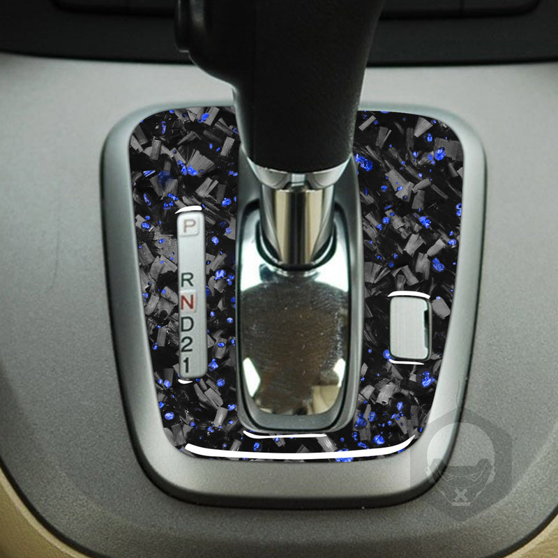 WXZOS Genuine Carbon Fiber Gear Shift Knob Lever Panel Trim for Honda CR-V 2007-2011