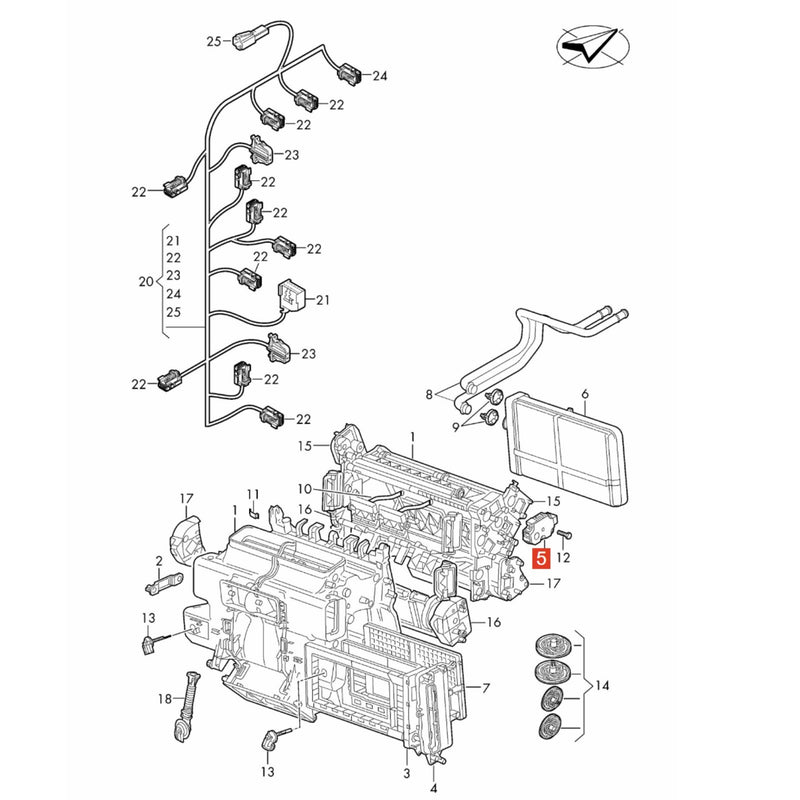 HVAC Vent Servo Motor Actuator for Audi Q5 SQ5 2018-2024