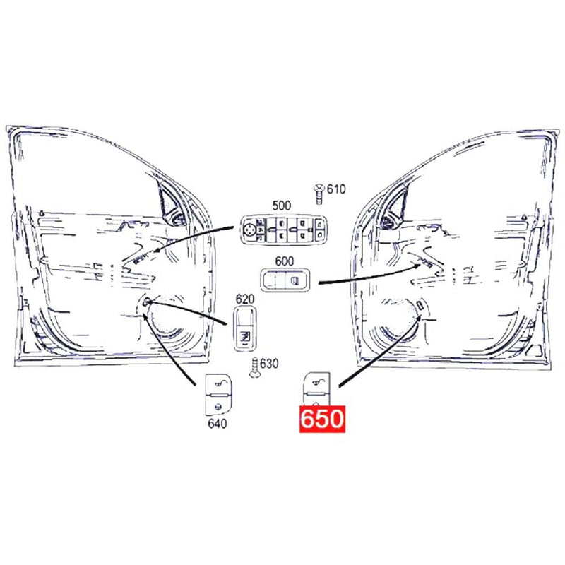 Front Right Door Lock Central Locking Switch for Mercedes-Benz W164 ML 2006-2011