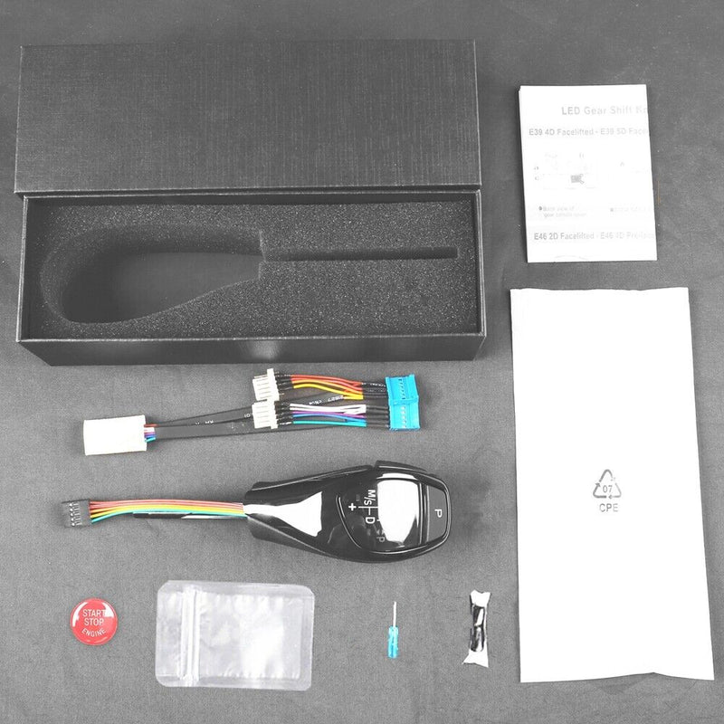 LED Gear Shift Knob w/START STOP Cover for BMW E81 E82 E87 E88 1Series 2006-2012
