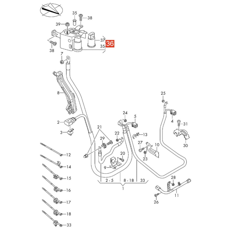 Red Battery Positive Terminal Cover for Audi A4 B9 S4 RS4 A4 Allroad 2017-2025