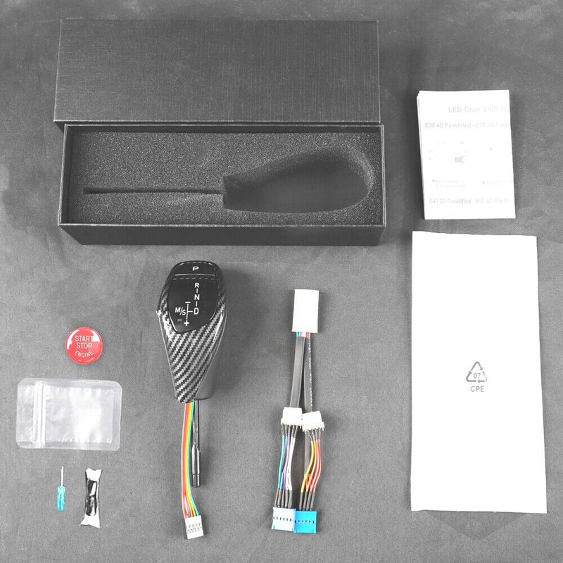 LED Gear Shift Knob w/START STOP Cover for BMW E81 E82 E87 E88 1Series 2006-2012