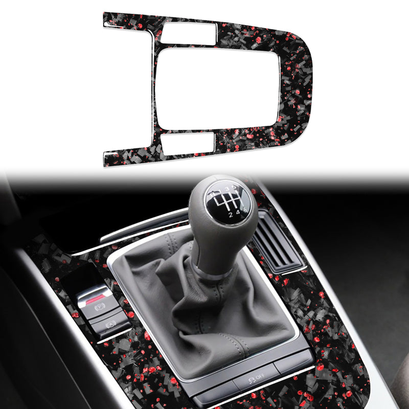 WXZOS Genuine Carbon Fiber Gear Shift Lever Panel Trim for Audi A4 B8 S4 RS4 2009-2012