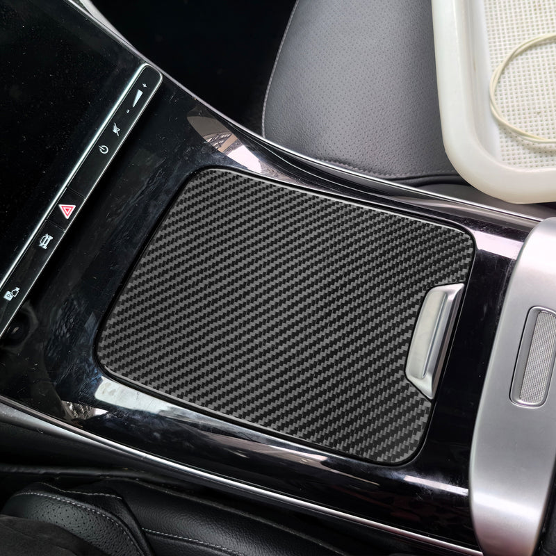 WXZOS Genuine Carbon Fiber Center Console Storage Box Trim for Benz W254 GLC 2023-2024