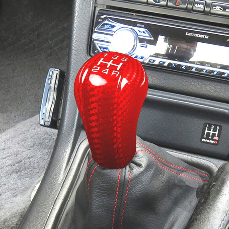 Genuine Carbon Fiber Gear Shift Knob Handle Cover Fit for Nissan GT-R 1989-2002