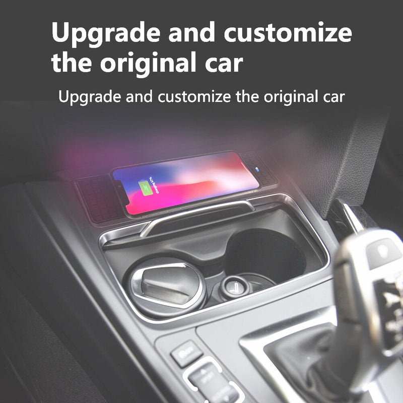 WXZOS Center Console Phone Wireless Fast Charging Pad for BMW F30 F31 F34 2016-2018