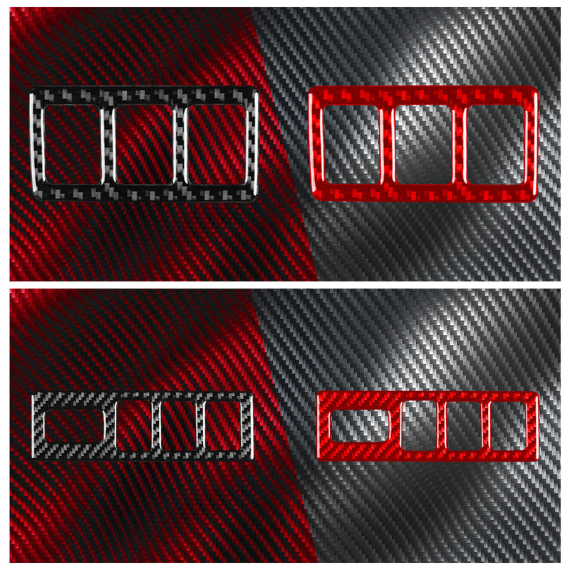 WXZOS Genuine Carbon Fiber Driver Side Dashboard Switch Trim for Toyota Tundra 2007-13