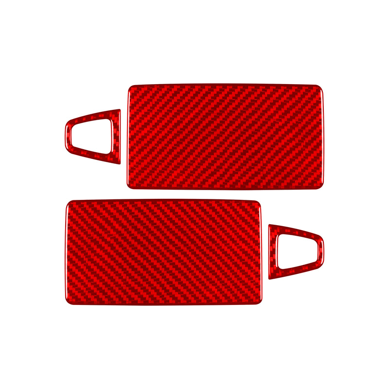 WXZOS Genuine Carbon Fiber Vanity Mirror Trim for Mercedes-Benz W206 C-class 2022-2024