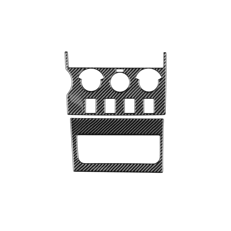 WXZOS Genuine Carbon Fiber Dashboard A/C Control Panel Trim for Toyota Tundra 2007-13
