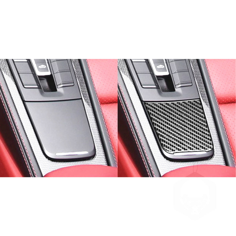 WXZOS Carbon Fiber Cigarette Lighter Cover Trim for Porsche 718 Boxster 982 2017-2025