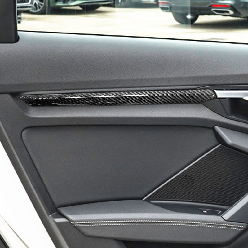WXZOS Genuine Carbon Fiber Door Panel w/ No Light Trim for Audi A3 S3 RS3 2021-2023
