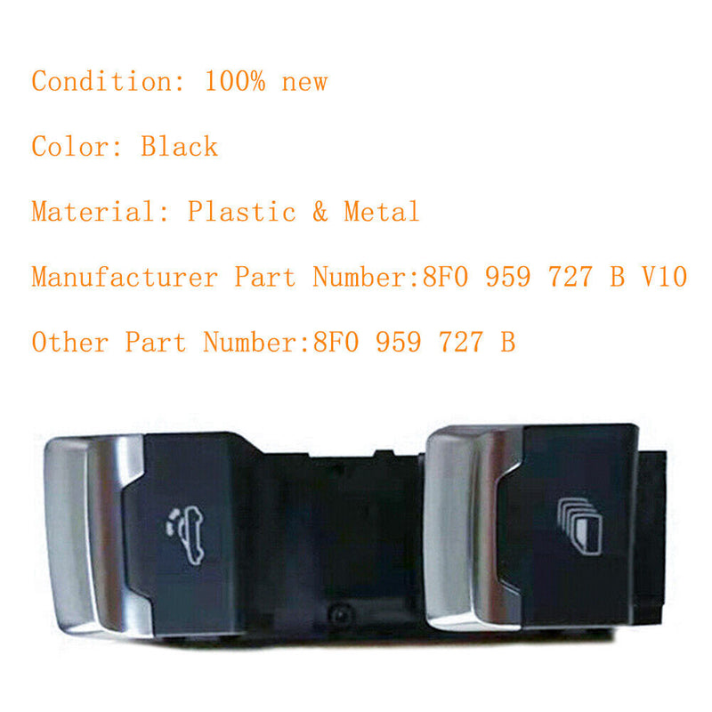 Convertible Vehicles w/Hydraulic TOP Switch 8F0959727B for Audi 2 Door A5 S5 RS5