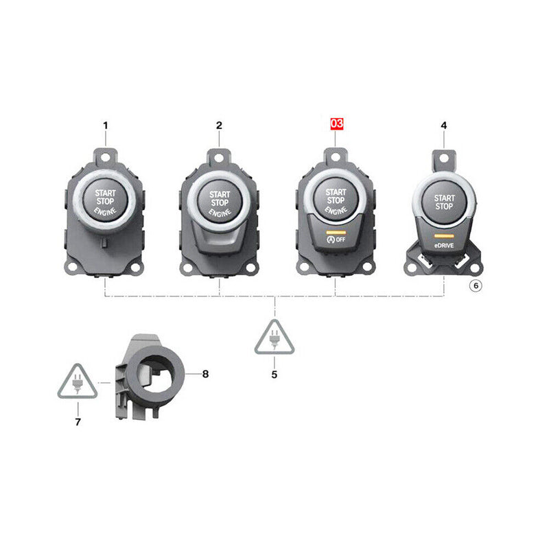 61319153831 Start Stop Engine Ignition Switch for BMW 7 series F02 2012-2015