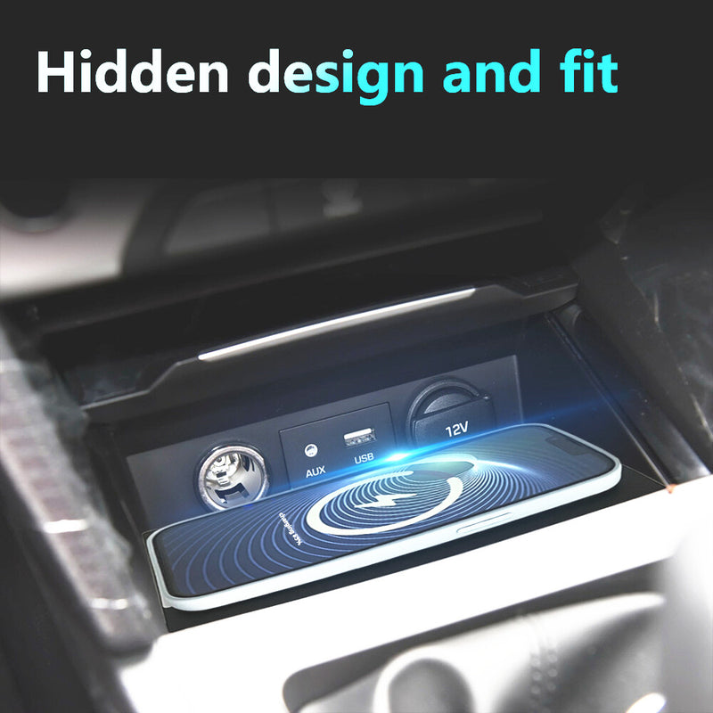 WXZOS Center Console Phone Wireless Fast Charging Pad for Hyundai Elantra 2016-2020