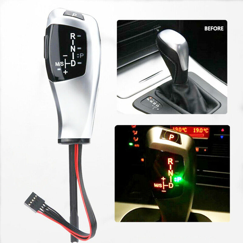 Silver LED Gear Shift Knob for E81 E82 E84 E87 E88 E89 E90 E91 E92 E93
