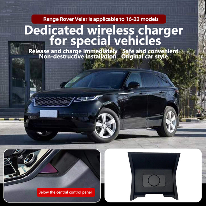 WXZOS Center Console Wireless Fast Charging Pad for Land Rover Velar 2016-2022