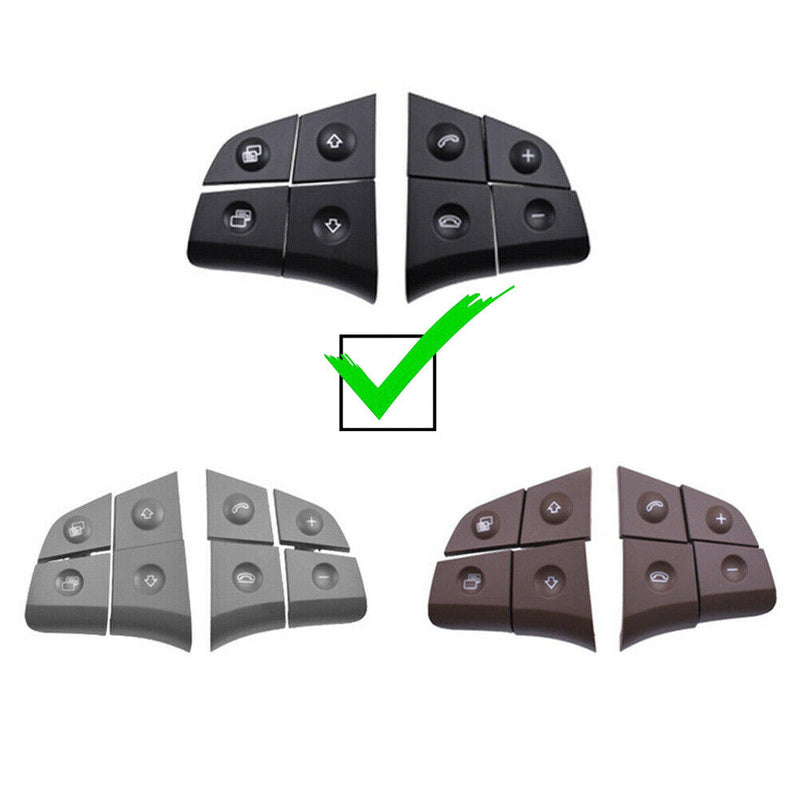 For Mercedes-Benz W164 ML GL 2006-2009 Black R&L Steering Wheel Switch Button