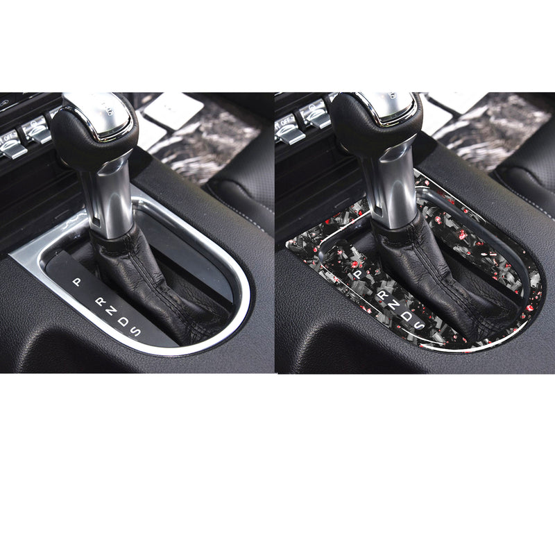 WXZOS Genuine Carbon Fiber Gear Shift Lever Panel Trim for Ford Mustang 2015-2020