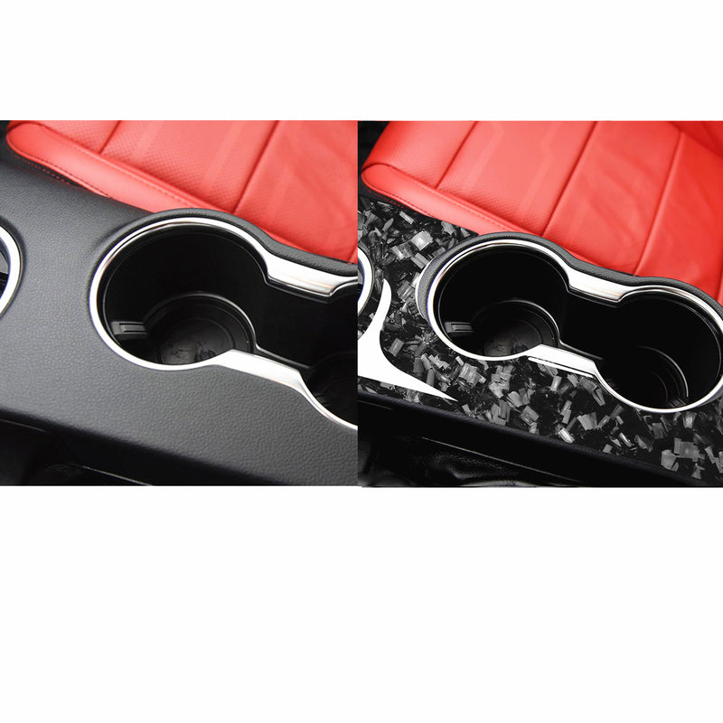 WXZOS Genuine Carbon Fiber Center Console Panel Trim for Ford Mustang 2015-2020