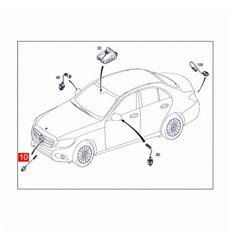 Front 360¡ã Surround Camera A0009056306 for Mercedes E-class W213 C238 2017-2020