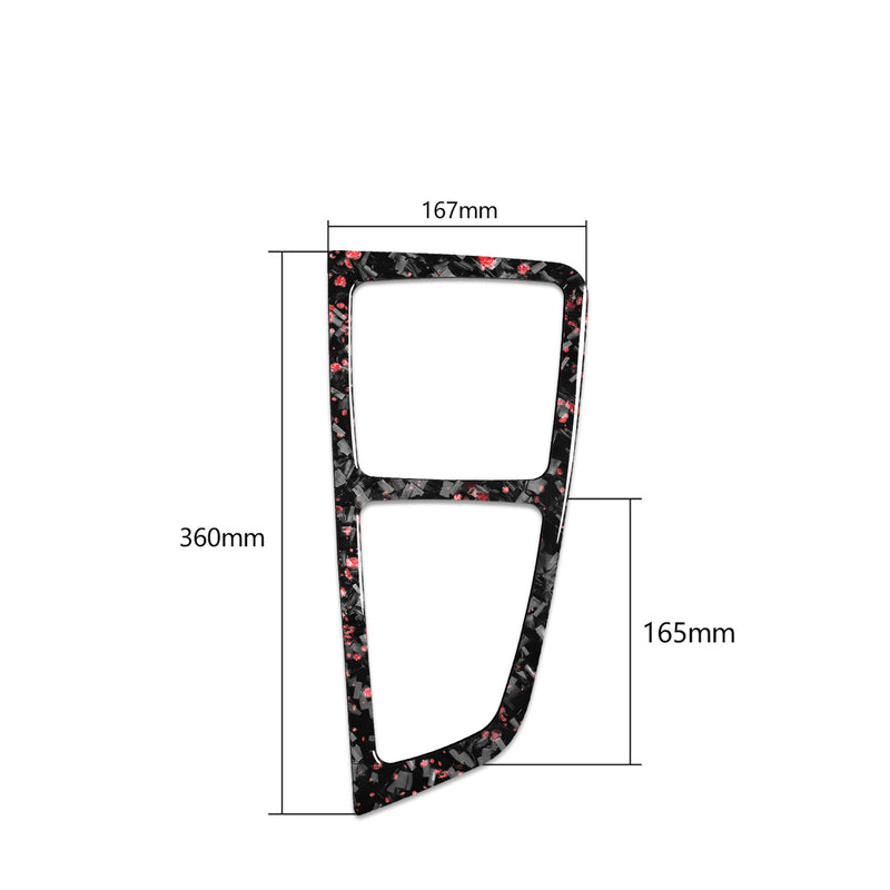WXZOS Genuine Carbon Fiber Gear Shift Lever Panel Trim for Audi Q7 SQ7 (4MB) 2016-2019