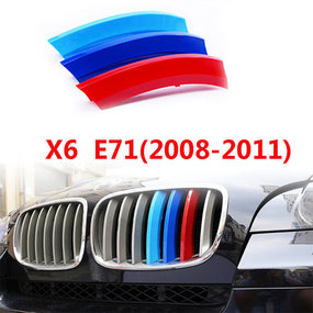 M-Color Sport 3D Kidney Grill Grille Bar Cover Trim for BMW X 6 E71 2008-2011