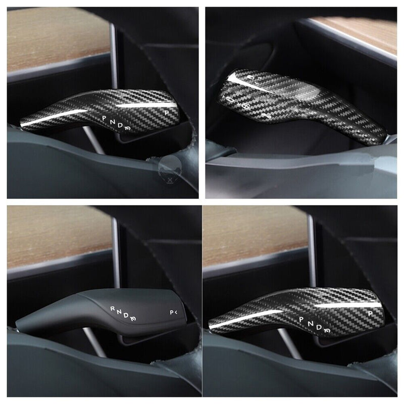 Genuine Carbon Fiber Wiper Gear Shift Lever Cover Trim for Tesla Model 3 2017-22