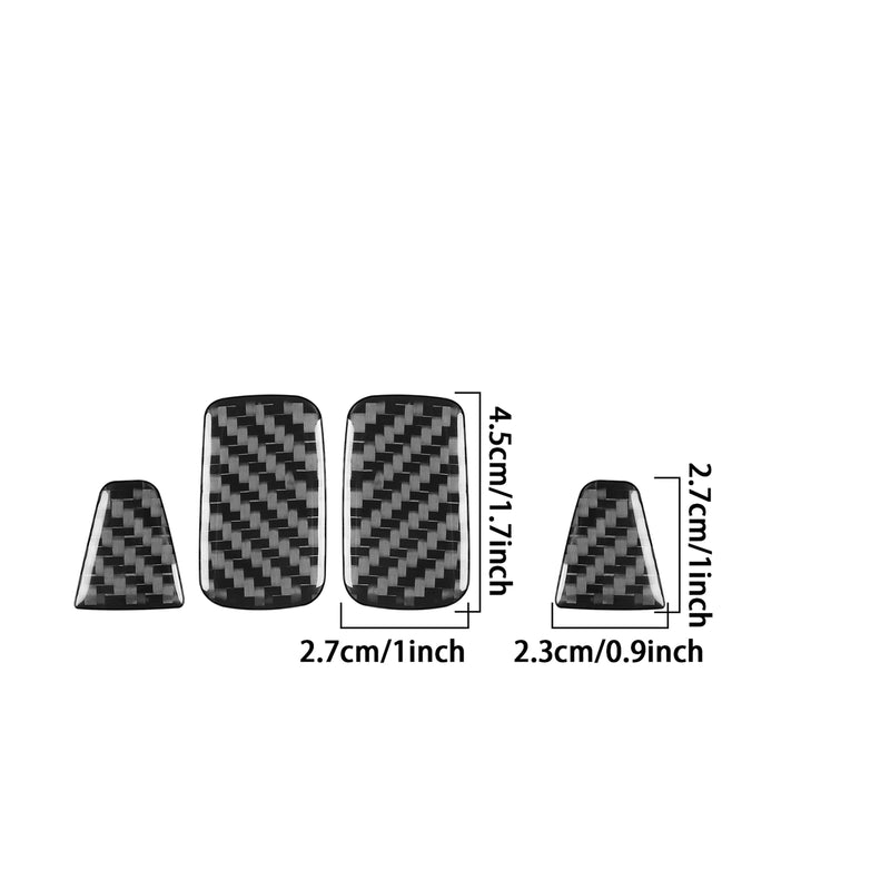 WXZOS Genuine Carbon Fiber Rear Trunk Hooks Trim for Mercedes W206 C-class 2022-2024