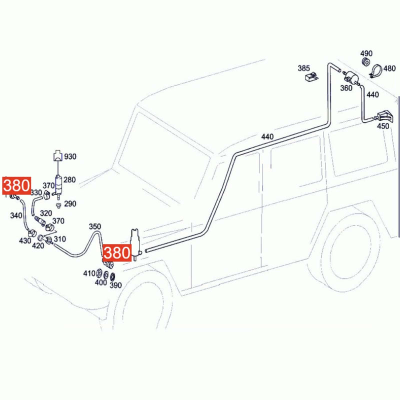 Headlight Washer Nozzle for Mercedes-Benz W463 W464 W465 G-Class 2004-2026