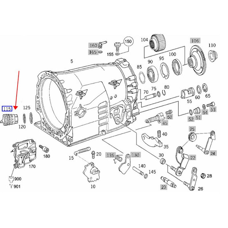 722.6 Transmission 13 Pin Pilot Bushing Connector Plug for Benz C320 2001-2005