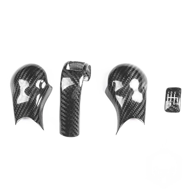 Genuine Carbon Fiber Gear Shift Knob Handle Cover Fit for Nissan 350Z 2003-2009