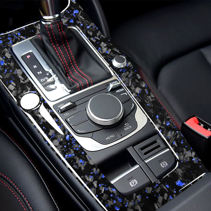 WXZOS Genuine Carbon Fiber Gear Shift Lever Panel Trim for Audi A3 S3 RS3 2014-2018