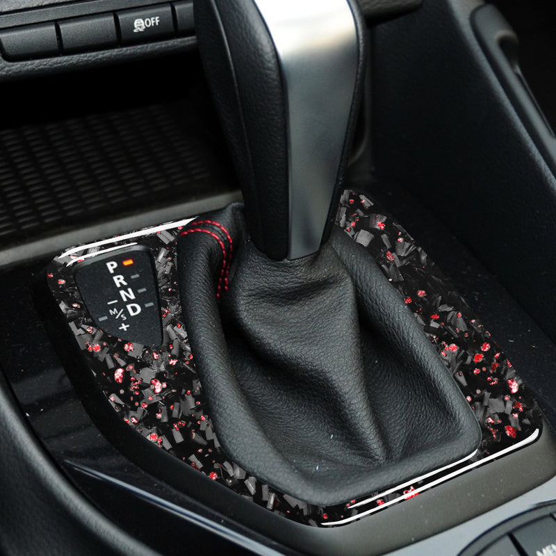WXZOS Genuine Carbon Fiber Gear Shift Lever Panel Trim for BMW E84 X1 2011-2015
