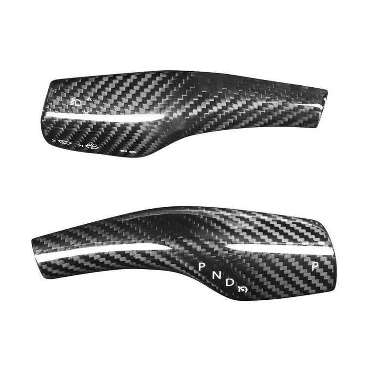Genuine Carbon Fiber Wiper Gear Shift Lever Cover Trim for Tesla Model 3 2017-22