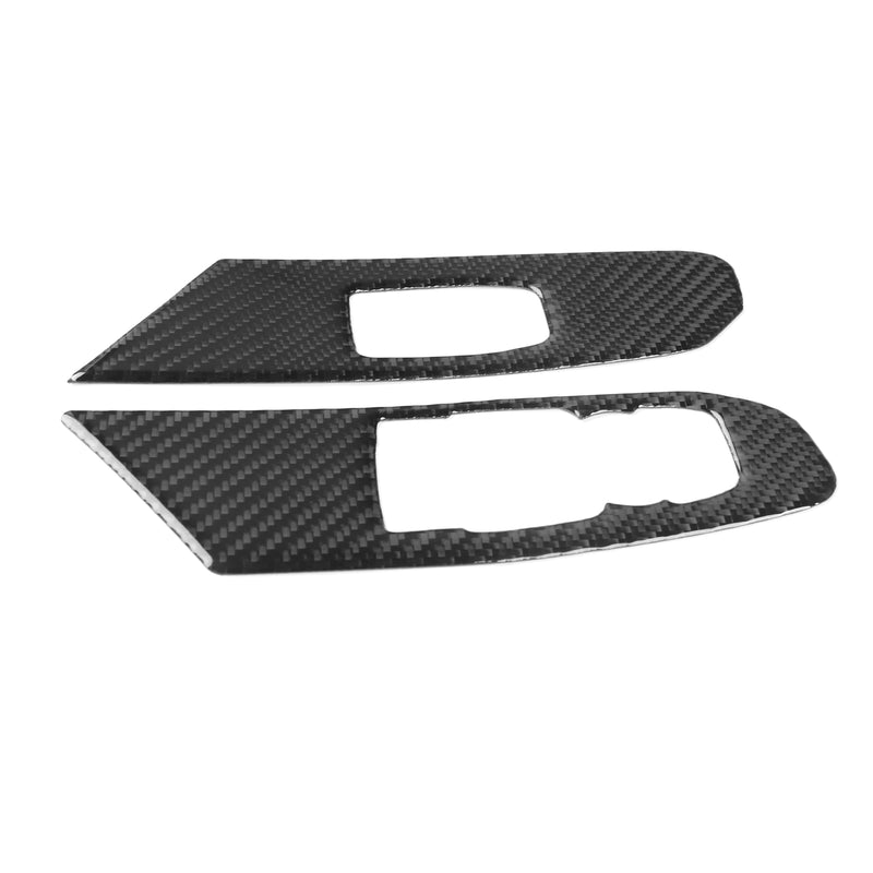 WXZOS Genuine Carbon Fiber Power Window Switch Trim for Chevrolet Corvette C8 2020-24