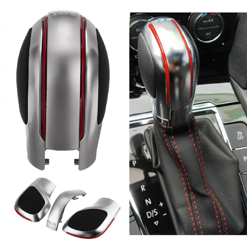 Gear Shift Knob Cover w/DSG Red Trim for VW 2012-2019 Tiguan 2013-2019 Beetle