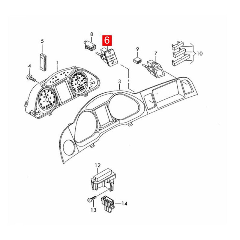 Instrument Cluster Multifunction Switch 4LD927123 for Audi 2009-2011 A6 C6