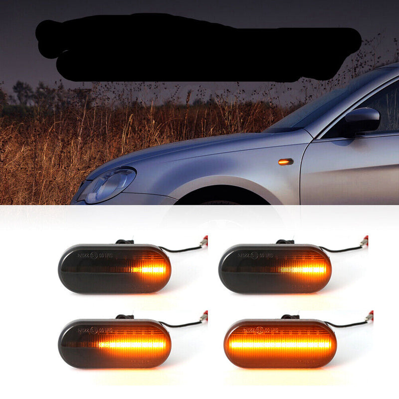 2Pcs Dynamic LED Side Marker Light Turn Signal Lamp For VW Bora Golf 3 4 Passat