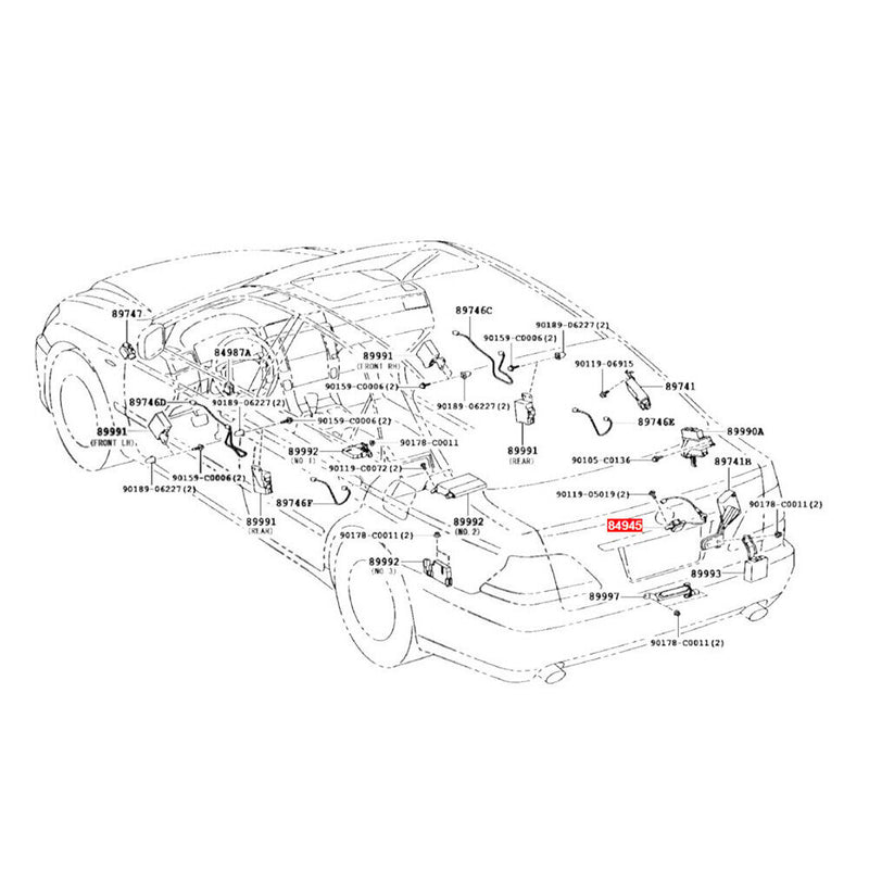 Rear Tailgate Trunk Lid Switch 84945-0N010 for Toyota 2005-2012 Crown