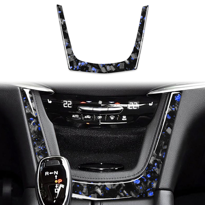 WXZOS Genuine Carbon Fiber Dashboard Center Console Trim for Cadillac XT5 2016-2017