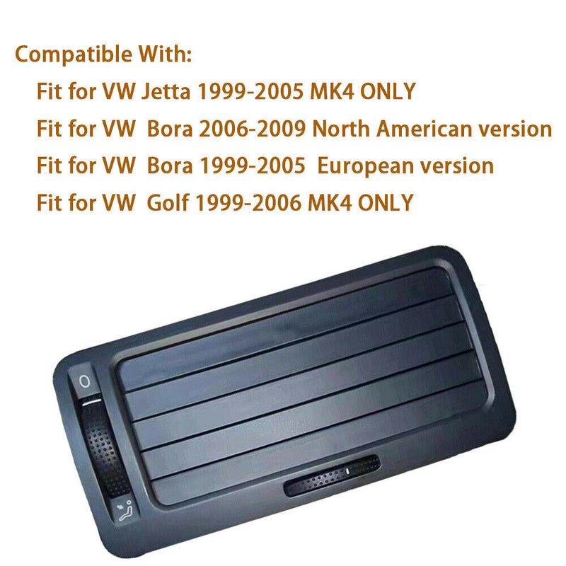 Black Front Right Dash Air Conditioning Vent for VW Mk4 Golf Jetta Bora 1999-05