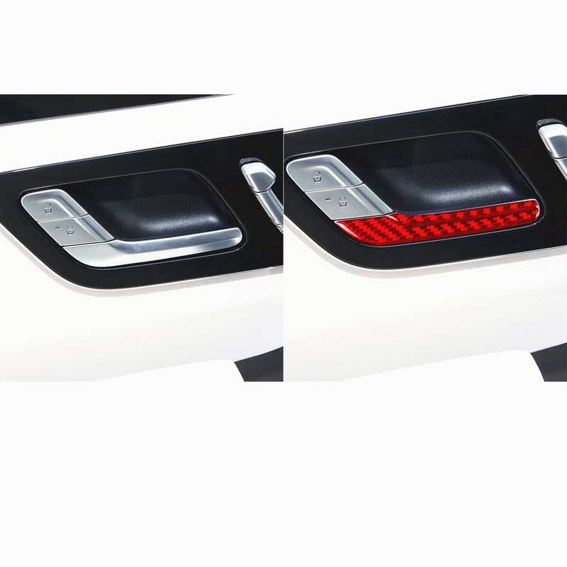 WXZOS Genuine Carbon Fiber Inner Door Handle Trim for Mercedes W223 S-class 2021-2024