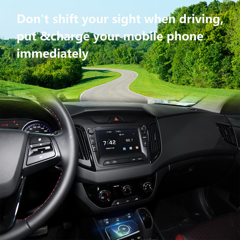 WXZOS Center Console Phone Wireless Fast Charging Pad for Hyundai ix25 2015-2019