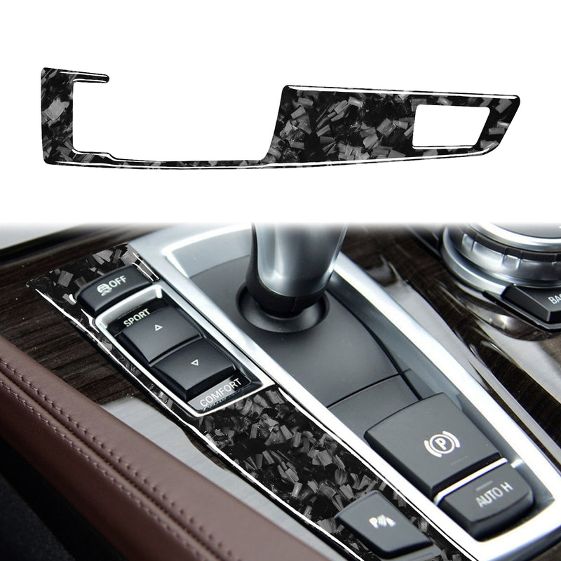 WXZOS Genuine Carbon Fiber Gear Shift Lever Panel Trim for BMW F10 5series 2011-2017